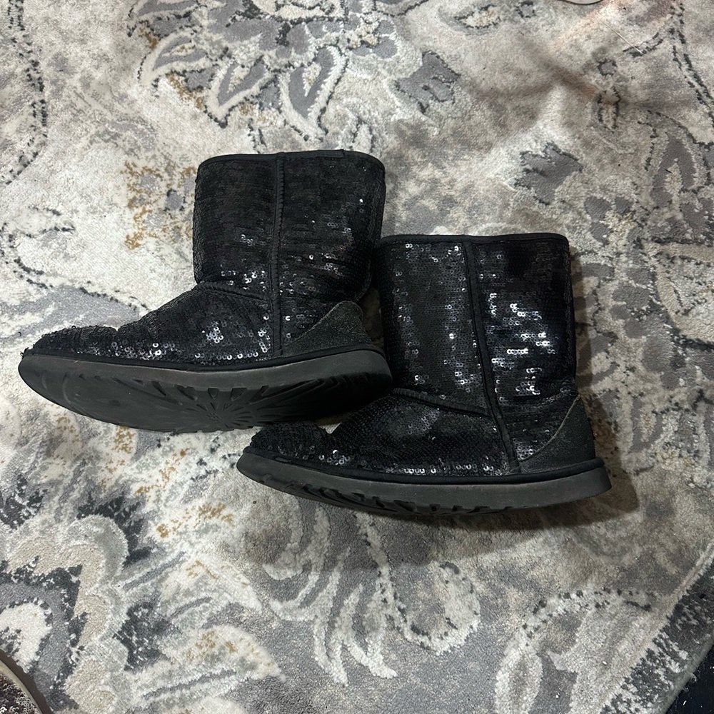 Black Sequin UGG boots